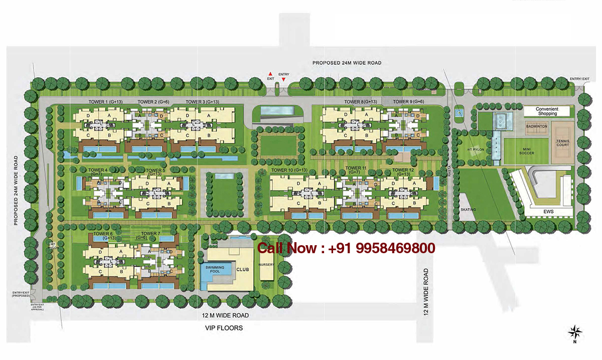 RPS Palm Drive Residences Faridabad Site Plan